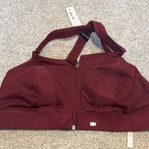 SHEFIT Luxe Burgundy Sports Bra with Front Closure